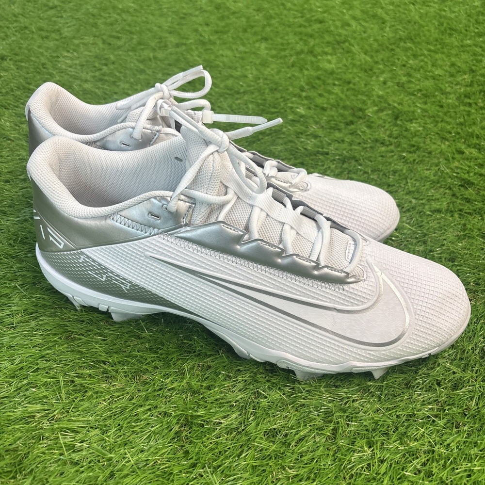 Men's 14 Nike Vapor Edge Shark 2 Football Cleats White Metallic DH5088-102